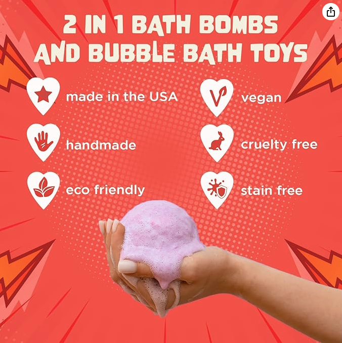 Superhero Bath Bombs with Surprise Inside