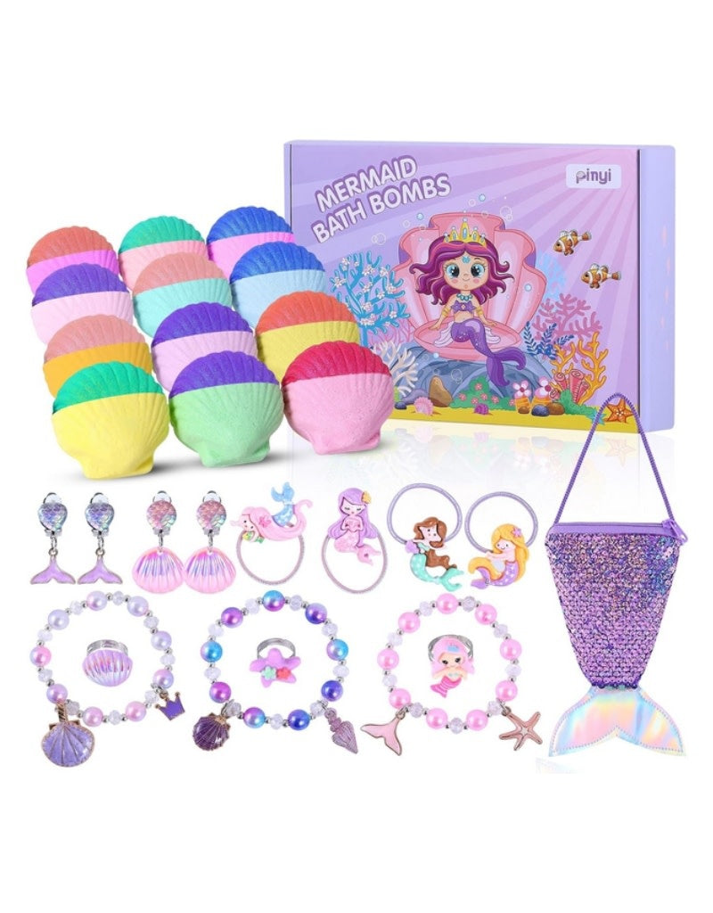 Mermaid Shell Bath Bombs with Surprise Inside