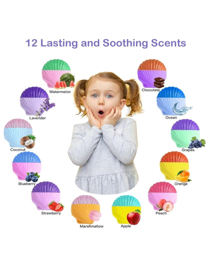 Mermaid Shell Bath Bombs with Surprise Inside