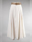 Belted Flare Skirt - Oatmeal