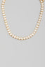 Round Faceted Rhinestone Link Necklace
