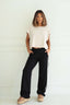 Sporty Black Side Stripe Pants
