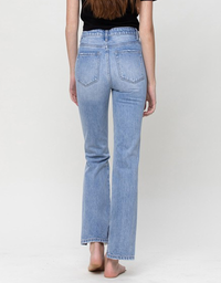 Super High Rise Straight Ankle With Slit Detail