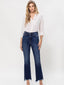 Astrid Distressed Hem Kick Flare Jeans