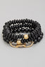 Disc Beaded Chain Stackable Bracelet Set