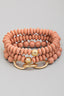 Disc Beaded Chain Stackable Bracelet Set