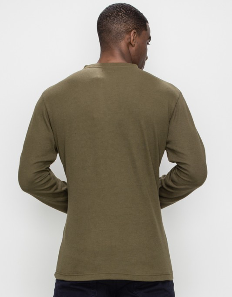 Thermal Henley Long Sleeve - Olive