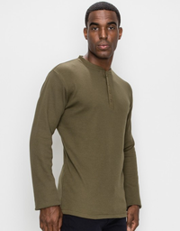 Thermal Henley Long Sleeve - Olive