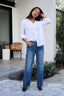Thread and Supply White Button Down Presley Top