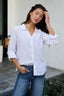 Thread and Supply White Button Down Presley Top