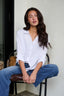 Thread and Supply White Button Down Presley Top