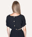 Boat Neck Short Top - Black