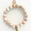 Sweet Love Pink Marble Agate Druzy Charm