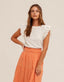 Mixed Media Top - White