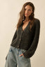 Soft Sunday Ribbed Knit Buttoned V-Neck Cardigan