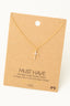 CZ Cross Pendant Necklace