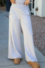 Vintage Havana Heather Grey Ribbed Flare Pants