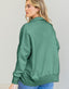 Curvy Washed High Neck Sweatshirt - Jade