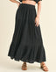Tiered Banding Skirt - Black