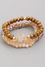 Triple Glass Beaded Bracelet